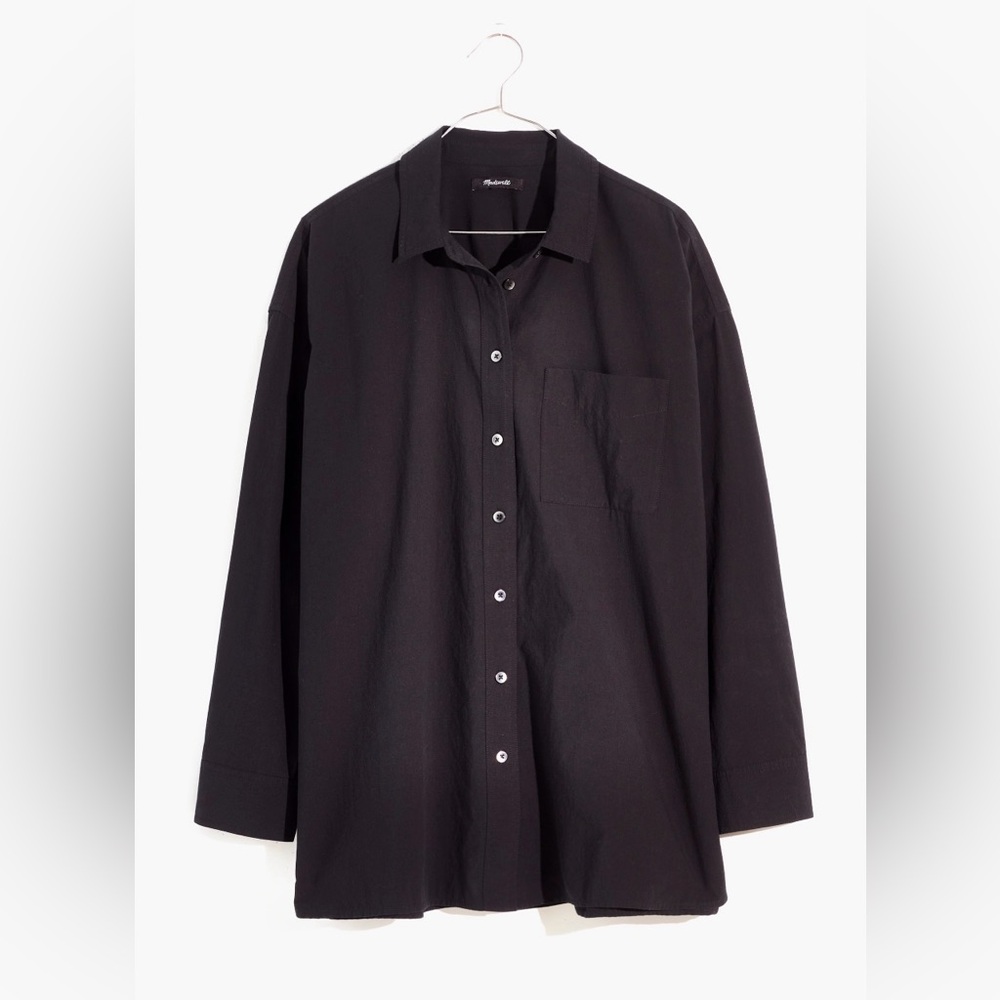 NWOT MADEWELL SIGNATURE COTTON POPLIN OVERSIZED
SHIRT Large
